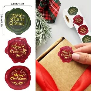 100-Count 1.5-Inch Christmas Stickers